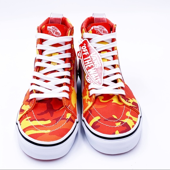 NWT Vans Orange Camo Sk8-hi Tops Mens 6 - Picture 4 of 5